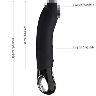 Fun Factory Big Boss Black Line - Реалистичный перезаряжаемый вибратор увеличенного размера - купить в секс шопе