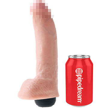 Pipedream Squirting King Cock with Balls, 22.9см, Реалистичный фаллоимитатор с эффектом семяизвержения  и другие товары Pipedream с фото