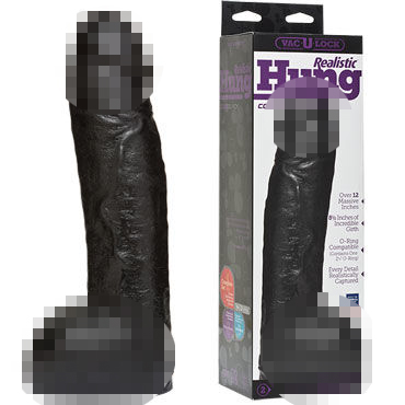 Doc Johnson Vac-U-Lock CodeBlack Realistic Hung