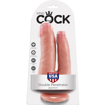 Pipedream King Cock Double Penetrator, телесный — фото 1