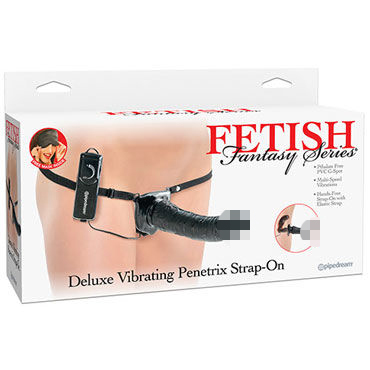 Pipedream Deluxe Vibrating Penetrix Strap-On, черный