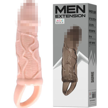 Baile Men Extension, прозрачная, Насадка-удлинитель с подхватыванием мошонки