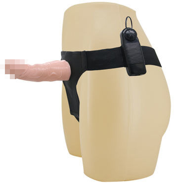 Baile Ultra Passionate Harness, телесный - Реалистичный страпон с вибрацией - купить в секс шопе