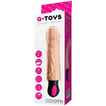 Toyfa A-toys Bendable Vibrator Cocksman, телесный