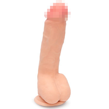 Пикантные Штучки Реалистичный Фаллоимитатор 24 см, телесный - С вибрацией и ротацией - купить в секс шопе