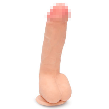 Пикантные Штучки Реалистичный Фаллоимитатор 23 см, телесный - С вибрацией на пульте управления - купить в секс шопе
