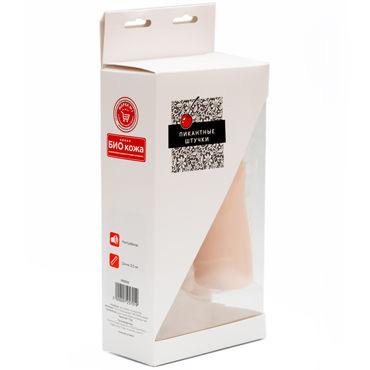 Пикантные Штучки Насадка на пенис 18 см, телесная - Реалистичной формы - купить в секс шопе