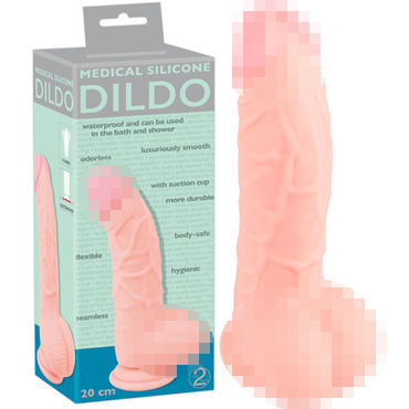 You2Toys Medical Silicone Dildo 20см, телесный