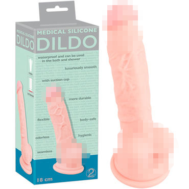 You2Toys Medical Silicone Dildo 18см, телесный — фото 1