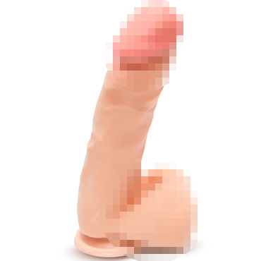 Пикантные штучки Фаллоимитатор на присоске 19 см, телесный, Реалистичный с крупной мошонкой