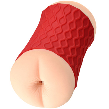 JOS Nadin, телесный/красный - Мастурбатор двусторонний вагина/анус - купить в секс шопе