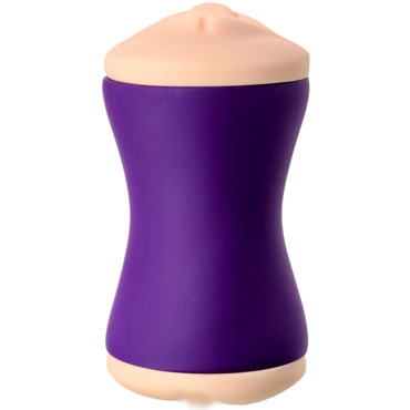 JOS Yara, телесный/фиолетовый - Мастурбатор двусторонний вагина/ротик - купить в секс шопе