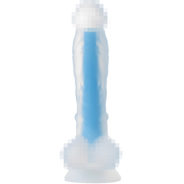 Toyfa Beyond Matt Glow, прозрачно-синий - Светящийся в темноте фаллоимитатор - купить в секс шопе