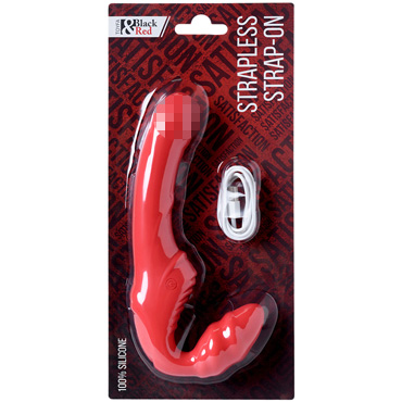 Toyfa Black & Red Strapless Strap-On, красный - фото 7