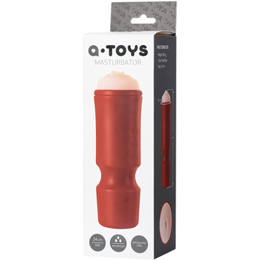 Toyfa A-Toys Masturbator Вагина, красный/телесный — фото 6