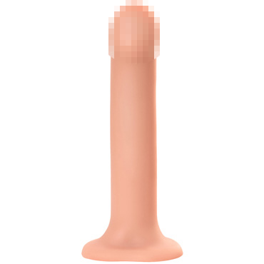 Strap-on-me Silicone Bendable Dildo L, телесный - Фаллоимитатор на присоске/насадка для трусиков с кольцевым креплением - купить в секс шопе