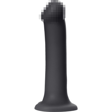 Strap-on-me Silicone Bendable Dildo XL, черный - Фаллоимитатор на присоске/насадка для трусиков с кольцевым креплением - купить в секс шопе