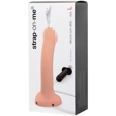 Strap-on-me Silicone Cum Dildo L, телесный - фото 9
