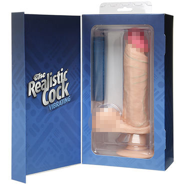 Doc Johnson The Realistic Cock Vibrating 19 см, телесный — фото 2