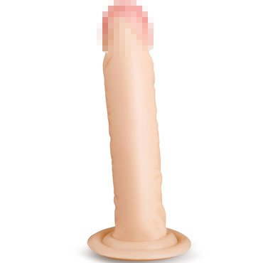 Brazzers Фаллоимитатор с большой головкой 21 см, телесный - С присоской в основании - купить в секс шопе