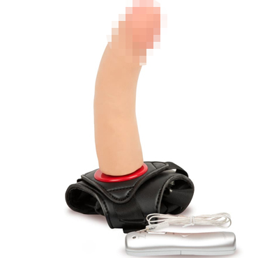 Пикантные штучки Страпон из киберкожи с вибрацией 16.5х3 см, телесный