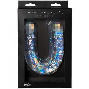 Lola Games Intergalactic Infinity, прозрачный - Двусторонний реалистичный фаллоимитатор - купить в секс шопе