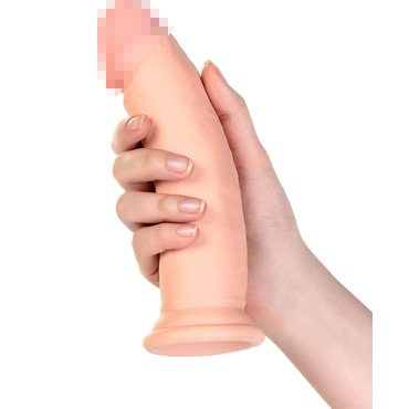 Bioclon Premium Реалистичный вибратор с изгибом 21 см, телесный - С креплением в виде присоски - купить в секс шопе