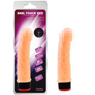 Chisa Real Touch XXX 7” Vibe Cock, телесный — фото 1