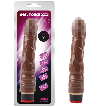 Chisa Real Touch XXX 9” Vibe Cock, коричневый — фото 1