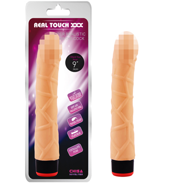 Chisa Real Touch XXX 9” Vibe Cock, телесный — фото 1