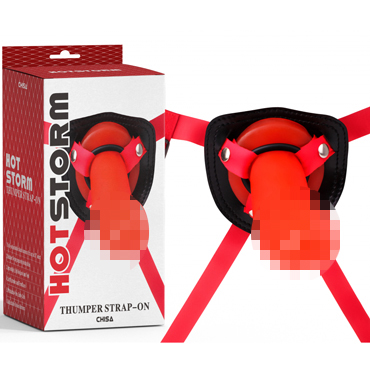 Chisa Hot Storm Thumper Strap-on, красный — фото 1