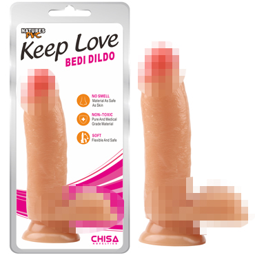 Chisa Keep Love Bedi Dildo, телесный, Фаллоимитатор реалистик с мошонкой на присоске
