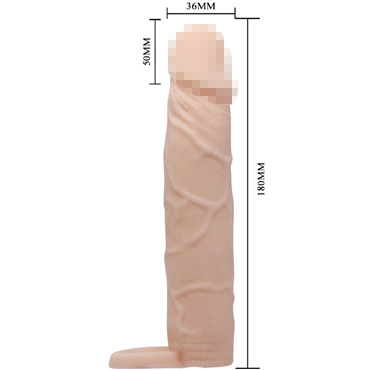 Baile Pretty Love Benis Sleeve, телесная - подробные фото в секс шопе Condom-Shop