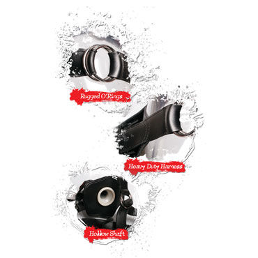 Pipedream Extreme Hollow Strap-On, 18см - Полый страпон большого размера - купить в секс шопе