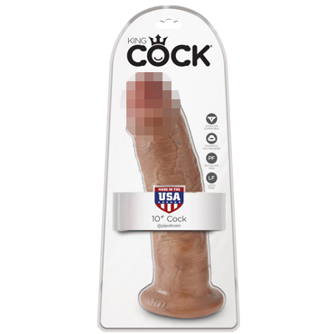 Pipedream King Cock 25 см, загорелый, Фаллоимитатор-гигант на присоске