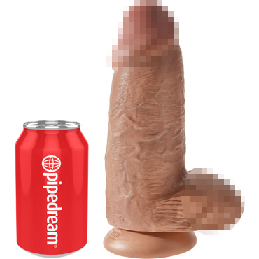 Pipedream King Cock Chubby 23 см, загорелый, Толстый фаллоимитатор-гигант на присоске и другие товары Pipedream с фото