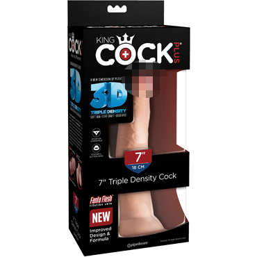 Pipedream King Cock Plus Triple Density Cock 18 см, телесный