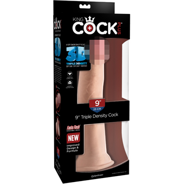 Pipedream King Cock Plus Triple Density Cock 23 см, телесный