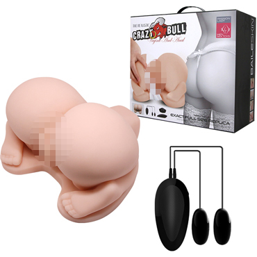 Baile Crazy Bull Vagina and Anal Exact Full Size Replica, телесный