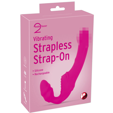 You2Toys Vibrating Strapless Strap-On Double Teaser, розовый