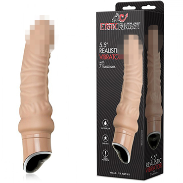 Erotic Fantasy Realistic Vibrator With 7 Functions 14 см, телесный