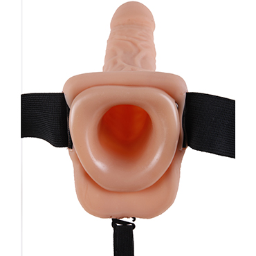 Новинка раздела Секс игрушки - Pipedream Fetish Fantasy Series Vibrating Hollow Strap-On with Balls 18 см, телесный