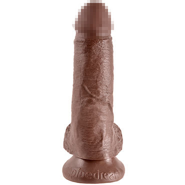 Pipedream King Cock With Balls 18 см, коричневый - фото, отзывы