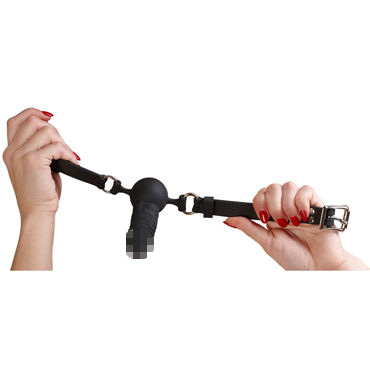 Bad Kitty Silicone Gag Ball, черный - фото, отзывы