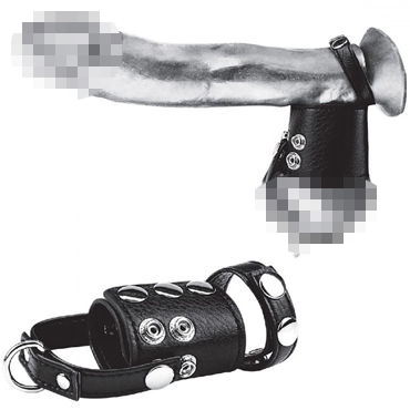 Blue Line Cock Ring With 2" Ball Stretcher and Optional Weight Ring, черное