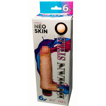 Биоклон Human Style 6,5", телесный, Вибромассажёр реалистичный