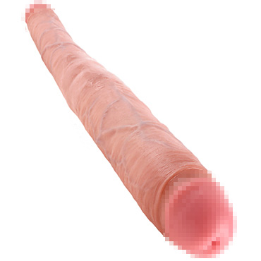 Pipedream King Cock 16" Tapered Double Dildo, телесный - фото, отзывы