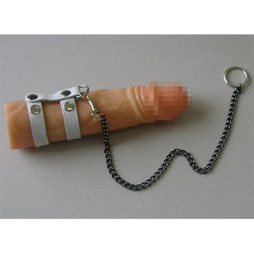 Sitabella Поводок ХХ белый, Двойной, с цепочкой