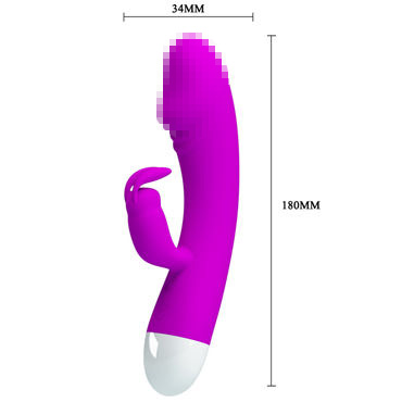 Baile Pretty Love Vill, розовый, Вибратор со стимулятором клитора и другие товары Baile с фото