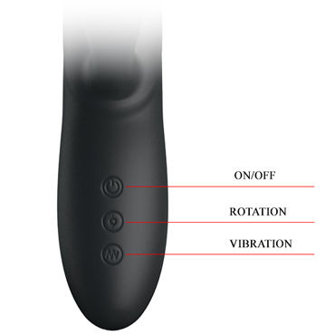 Baile Pretty Love Colin, черный, Вибратор с вращающимися бусинами и другие товары Baile с фото